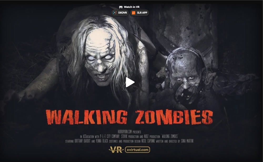 Xvirtual film PORNO VR horreur walking zombies