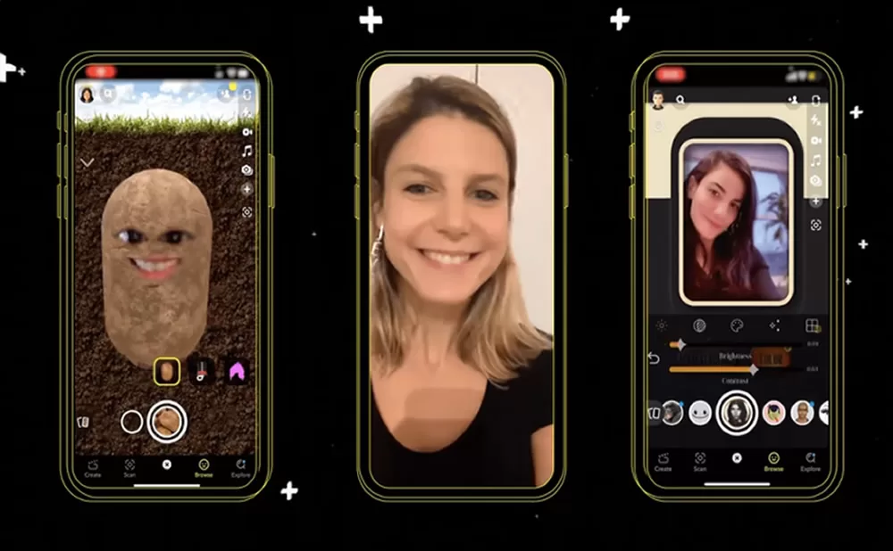 Snapchat esta añadiendo potenciadores de pago a las lentes ra