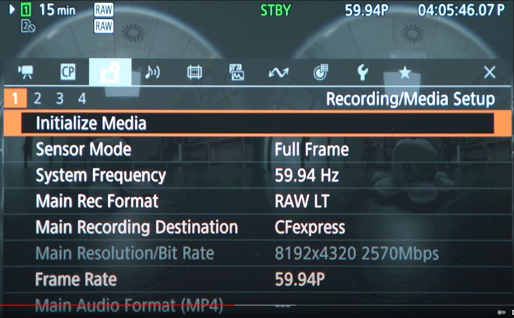 Un curso intensivo sobre la canon r5c seleccione el modo camara